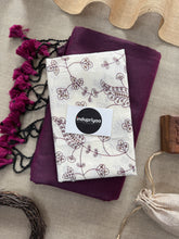 Wine Handloom Khadi Cotton Saree With Sequence Embrodery Work Blouse